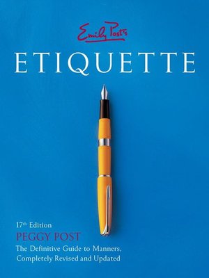 cover image of Emily Post's Etiquette